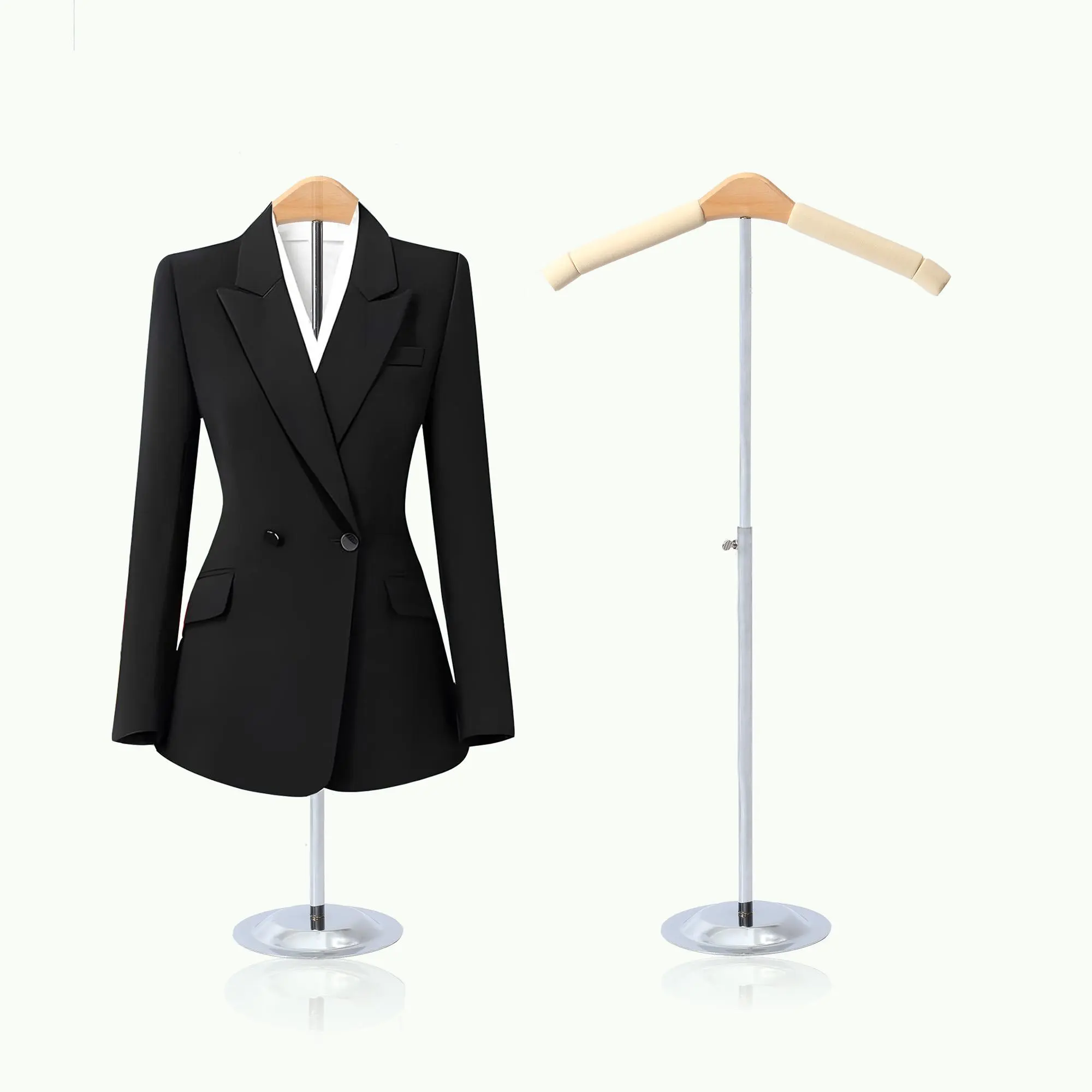 31 Inch Adjustable Height Wood T-Shirt Display Rack, Perfect for Clothing Stores, Ideal for Apparel and Jacket Retail, Adjustable Clothing Racks, Garment Rack, Clothes Rack, Clothes Rack Stand
