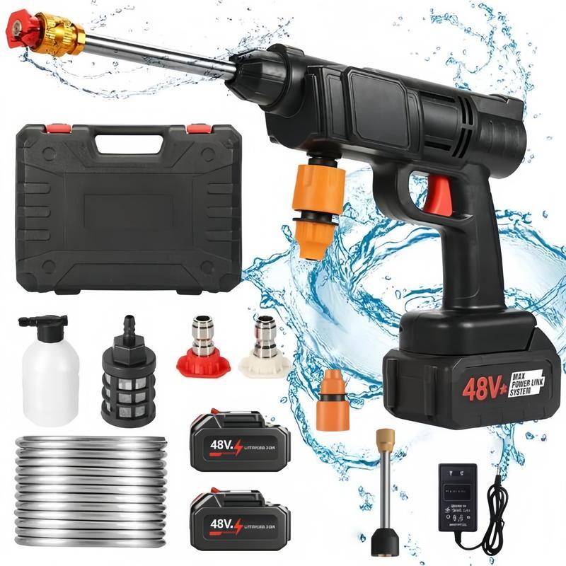 Cordless High Pressure Washer Gun, 48V Long-Lasting Battery, Portable Power Washer for Car, Fence, Wall, and Deck Cleaning