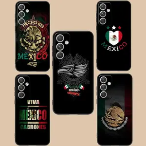 Mexico Flag Mobile Cell Phone Case for Samsung GalaxyS26 S25 S24 S23 S22 S21 Plus FE Ultra For iPhone 17 16 15  Pro Pro Max AirColour Protective Cover, Accessories, Smartphone