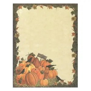 Harvest Time Letterhead - 8 1/2in. x 11in. - 25 Sheets (pns-cs1062) - Halloween Stationery, Thanksgiving Writing Paper