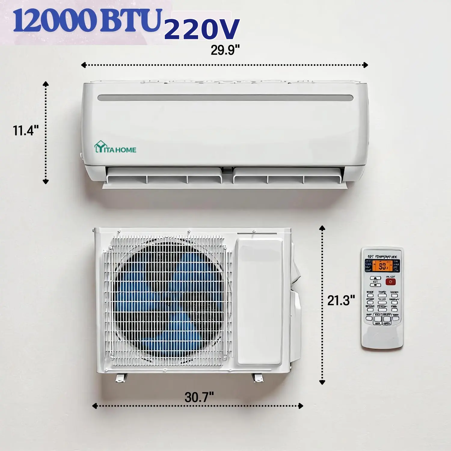 12000 BTU 220V / 17 SEER2 -- WiFi