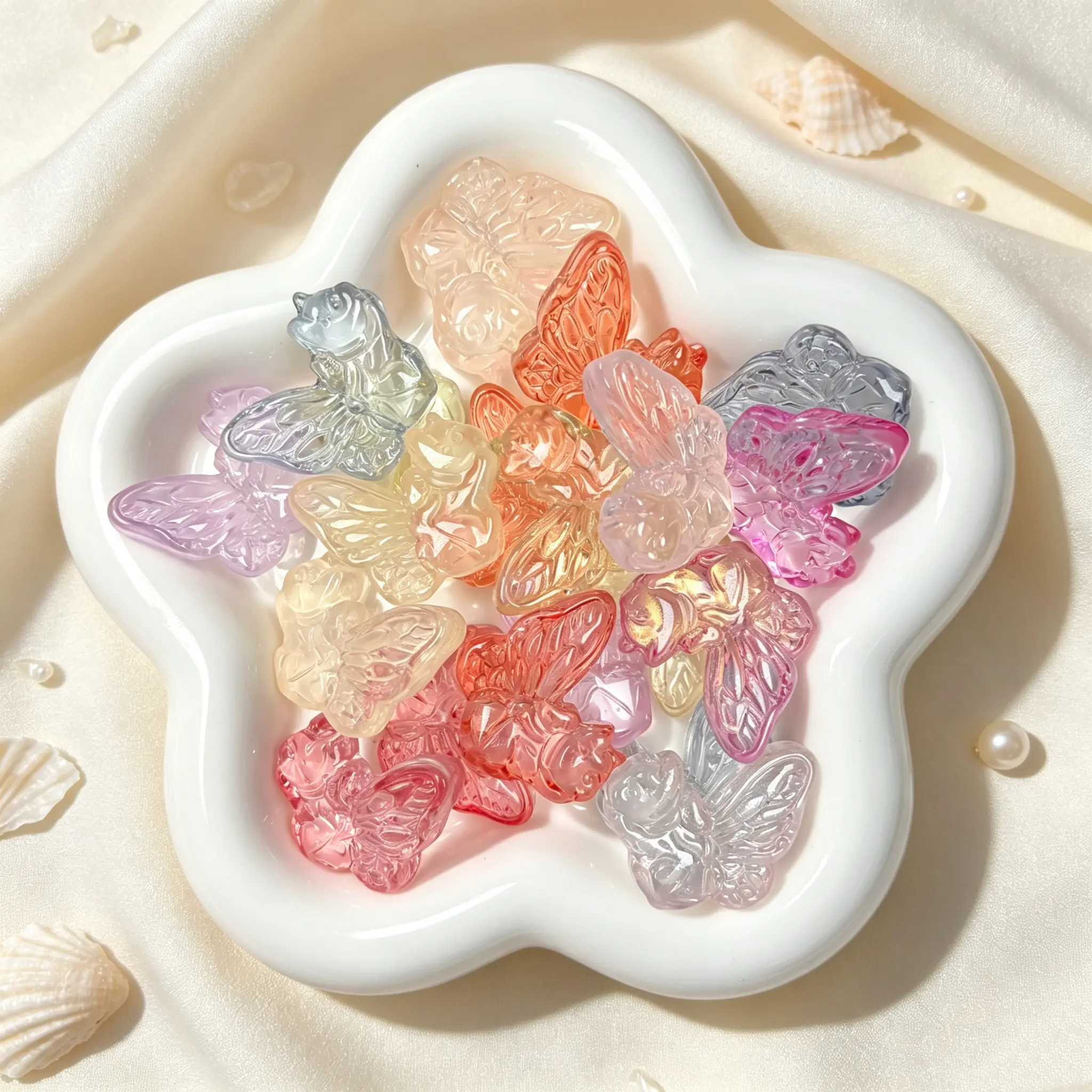 【Special Glass Beads】-Kitty Butterfly Beads