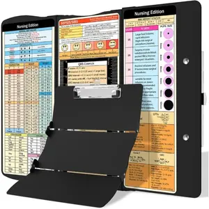 Nursing splint foldable splint medical edition: memo sheet aluminum 3-layer foldable splint nursing portable size side clamp nurse splint notepad Office Supplies is suitable for nurses, students and doctors.