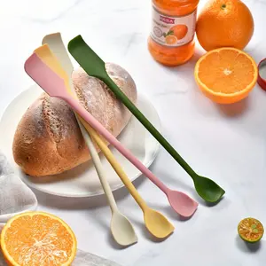 Double Headed Jam Spatula with Scraper for Kitchen Baking and Spreading Stainless Steel Utensil