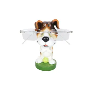 Eyeglass Holder Stand Dog with Tennis Ball Themed with Large Nose