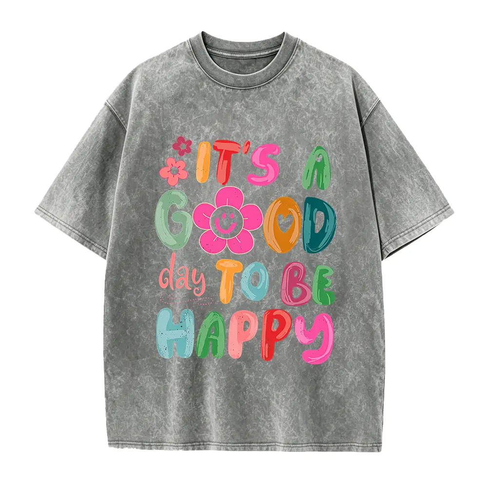 It's a Good Day To Be Happy T-Shirt, Retro Boho Hippie Shirt, Mental Health Shirt, Positive Inspiration Tee, Aesthetic Tee