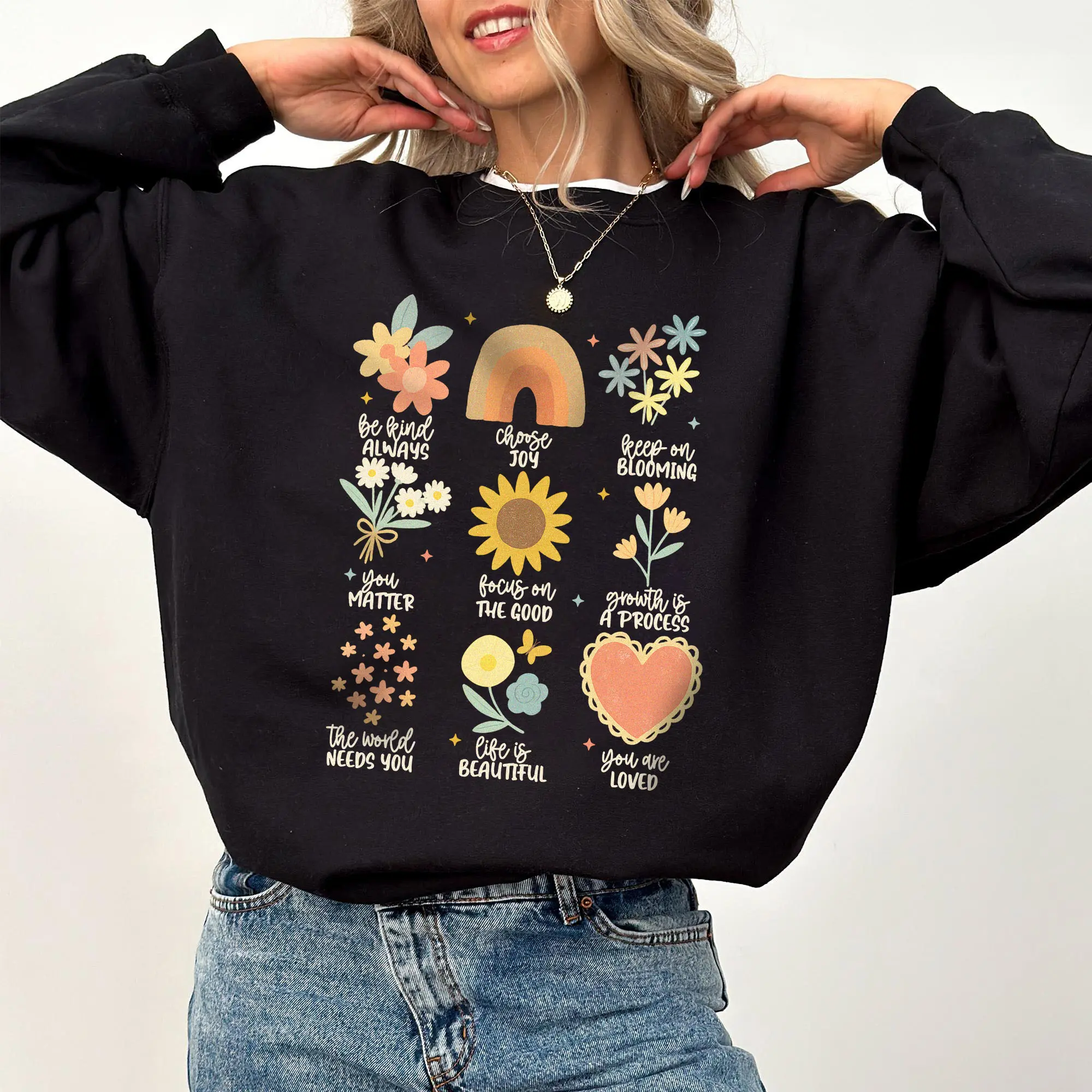 Cute Be Kind Shirt, You Matter T-shirt, Positive Affirmation shirt, Choose Kindness Sweatshirt, Inspiration Women Sweater, Teacher Appreciation Gift