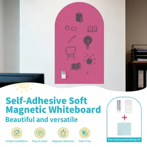 Simple soft magnetic arch set that can be painted and written on, with self-adhesive magnetic easy installation - perfect for office notes, study in the study room, restaurant message boards, and ideal Christmas and New Year holiday decoration gifts