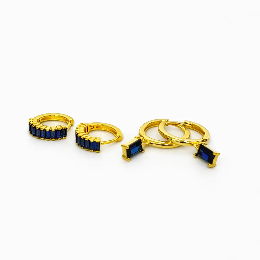 Navy Earring Set