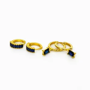 Navy Earring Set