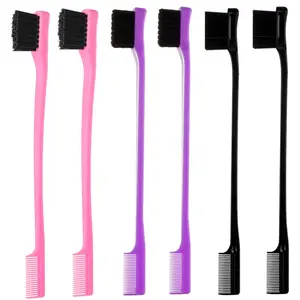 【Not For Sale】Hair Edge Brush 3 in 1 Double Sided Pack for Smoooth Grooming Haircare Heatless Included with Any Wig Purchase (Do Not Order）