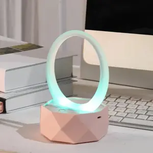 Portable LED BT Music Ring Light, USB Rechargeable Creative Wireless Ambient Light, Smart Ambient Light for Bedroom Nightstand Wedding