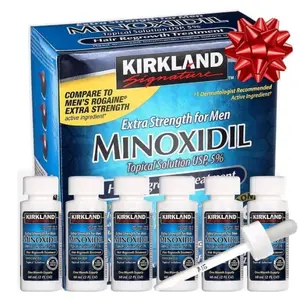 6-month supply Kirkland Signature Minoxidil for Men, 5% Topical Solution, Haircare, Dropper Applicator Included