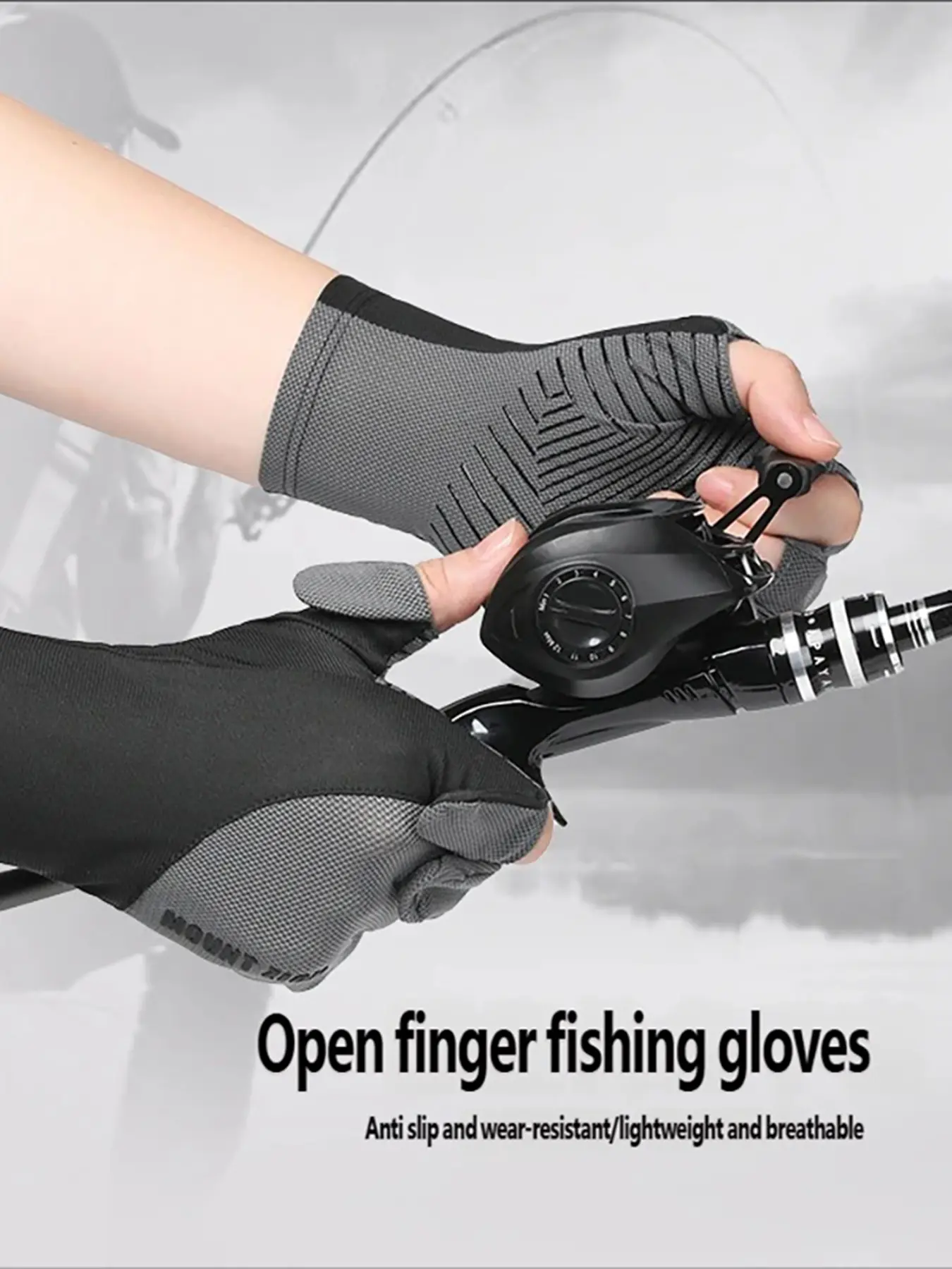 Touchscreen Sun Protection Gloves for Men, Summer Outdoor Driving Sports Fishing Thin Anti-Slip Ice Silk, Breathable & Lightweight