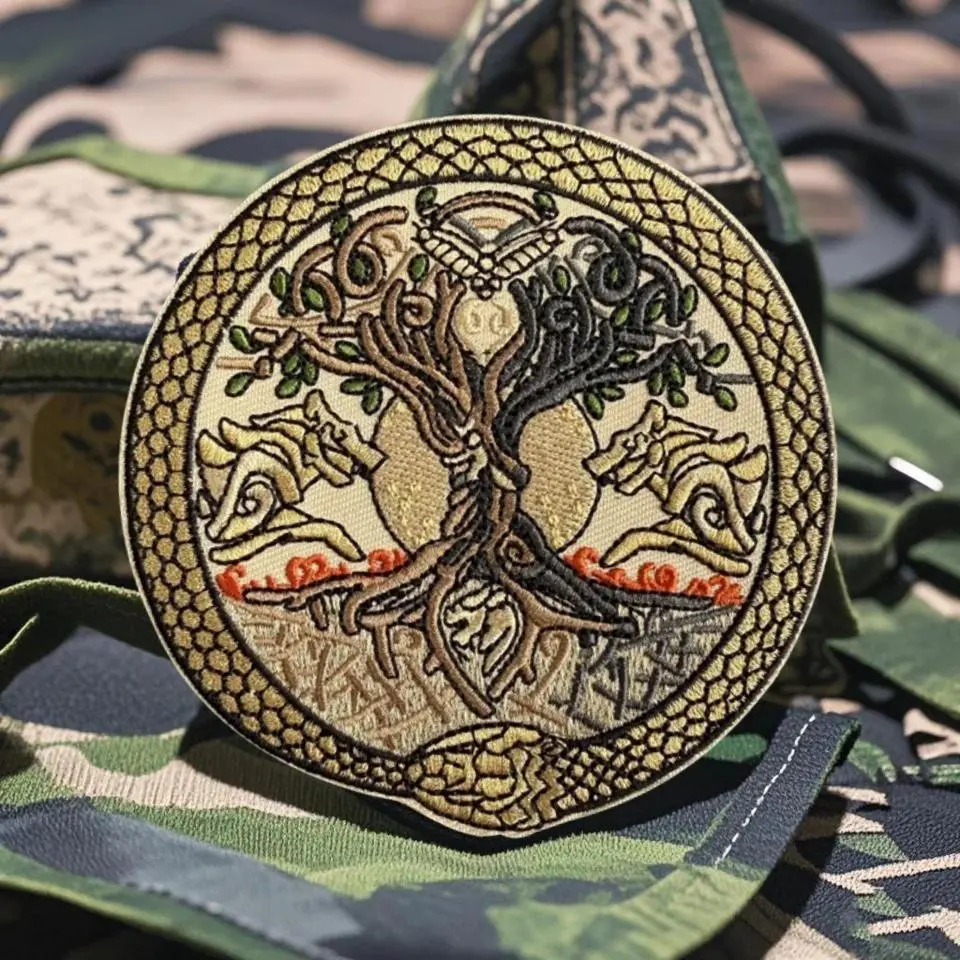 TREE OF LIFE Tactical Badge Embroidered Hook&Loop Patch Military Morale Armband Backpack Accessories Stickers Logo Patch