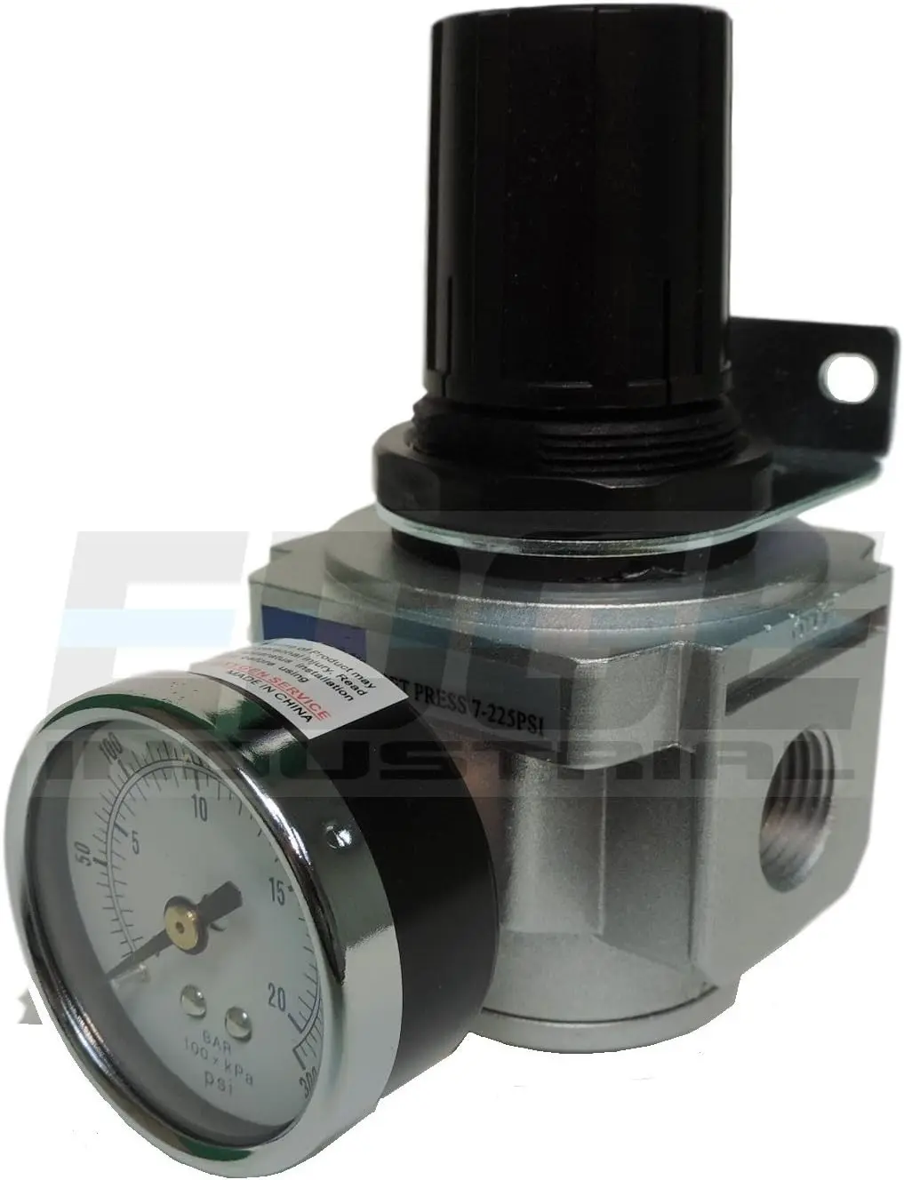 Heavy Duty in-LINE Compressed AIR Pressure Regulator for AIR Compressor, 7 to 215 PSI Adjustable, HIGH Flow Rate, Wall Bracket and Gauge Included (1/2" NPT, 130 CFM) | Heavy Duty, 7-215 PSI Adjustable, High Flow Rate, Wall Bracket & Gauge included 1/