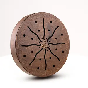 Wooden Rain Disk for Relaxation & Meditation – Soft Water Sound Therapy Instrument, Celtic Tree Design