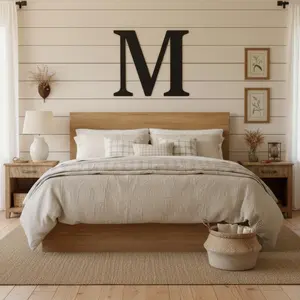 Metal Letter M Wall Art | Large Decorative Steel Monogram for Modern Home