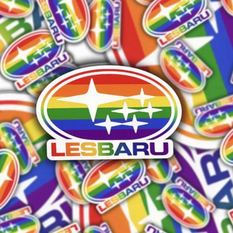 Lesbaru Funny Lesbian Waterproof Vinyl Sticker