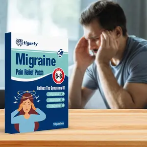 Migraine Patch, Natural Herbs Plants for Headache, 6-8 Hours Lasting Effect, Temples & Behind Ears Application Body Care Kit