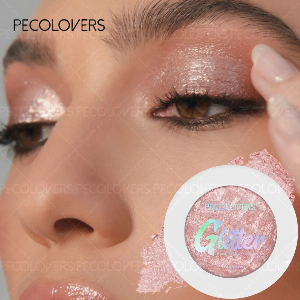 Diamond Sparkling Powder Highlight Mashed Potato Pearlescent High-gloss Highlighter White Contour Palette Glitter Makeup