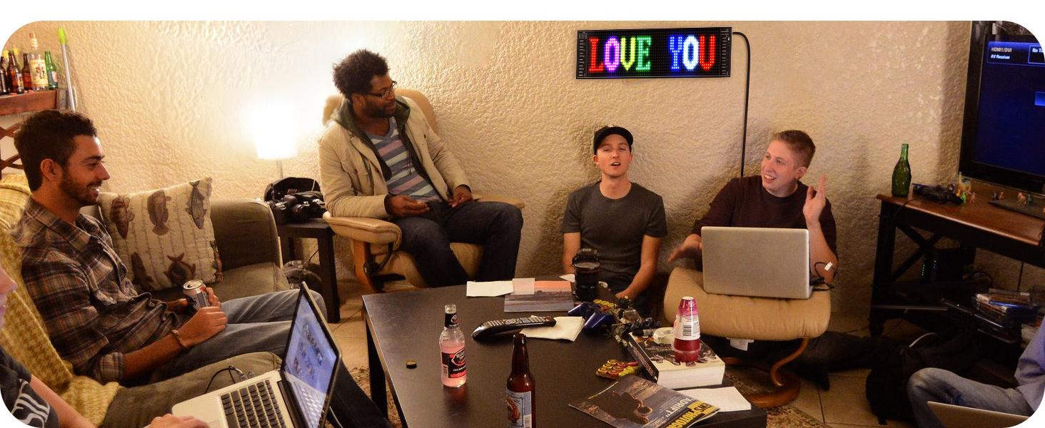 Programmable LED Car Sign, Flexible RGB Matrix Panel with Bluetooth App & Remote, Scrolling Custom Text Animations for Car Window, Store, Bar, Party