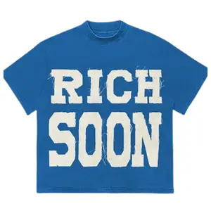 "Rich Soon" Vintage Graphic Tee – Streetwear Money Manifest Y2K Cotton Shirt