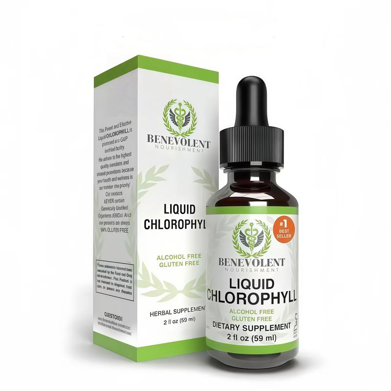 3x Liquid Chlorophyll Drops (4 Month Supply) Healthcare Supplement - Natural Deodorant and Detox - Gut Support Healthcare Liver