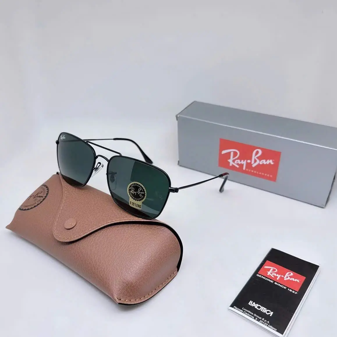 Ray-Ban Black Square Polarized Sunglasses – Stylish Everyday Eyewear