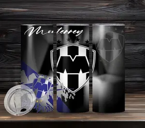Liga MX Monterrey tumbler cup, Monterrey 20oz Tumbler, 20oz Straight Sided, Gifts for Futbol Lovers, Soccer Water Bottle, Fans Souvenir