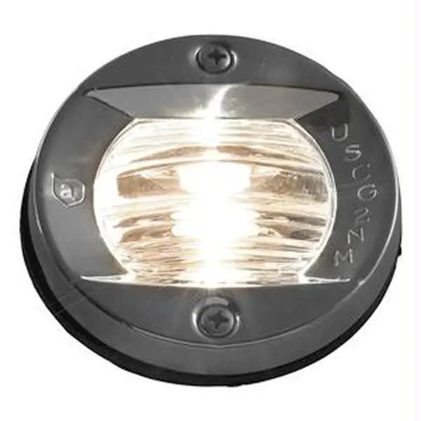 Attwood Round Transom Light, Vertical Flush Mount, Durable Waterproof Light with Translucent Body for Boating and Water Sports, Plastic, Bulkhead Lighting, Shines On Both Sides