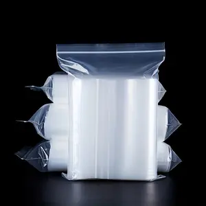 100pcs Transparent Reusable Zipper Bags, Durable Small Plastic Storage Pouches for Jewelry Beads Screws Party Gifts Organizer
