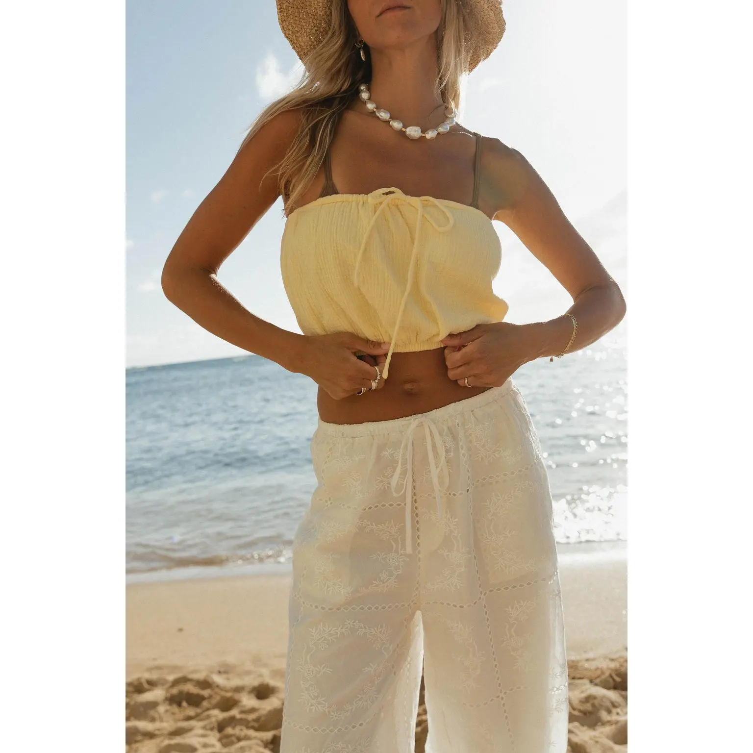 Breeze Cotton Gauze Strapless Top