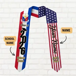 Customized Filipino Graduation Sash 2026, Philippines Graduation Stole, Philippine Graduate Gift