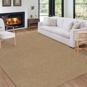 【GARVEE】8x10 Area Rug Modern Solid Textured Rug Non Slip Backing Accent Carpet Classic Taupe Rug Washable Bedroom Rugs Soft Low Pile Non Shedding Indoor Rugs for Living Room Nursery Playroom Dorm