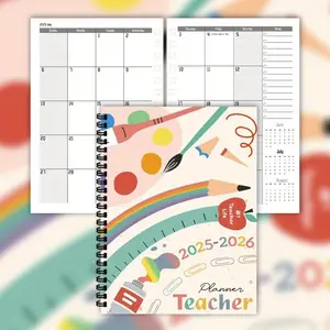 2026 Teacher Planner Course Planning Notebook Coil Journal Spiral Bound Planner, Essential Teaching Aid for Lesson Preparation & Organization