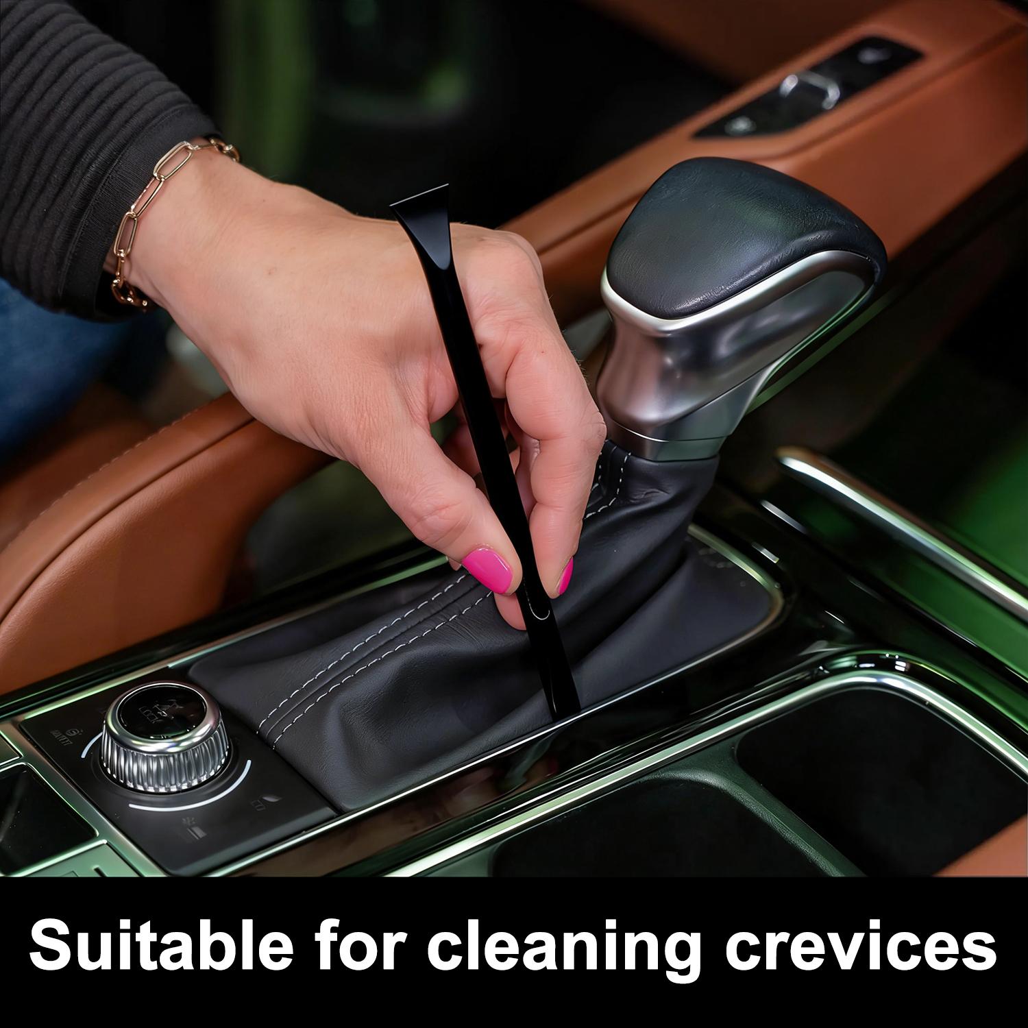 Car Detailing Pick Set for Car Detailing Kit,Safe Automotive Tool Set for Cleaning, Plastic Picks with 6 Cleaning Heads, Interior and Exterior Use,6 Pack