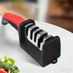 Professional Four-Stage Knife Sharpener, High Precision Diamond & Ceramic Stones, Non-Slip Handle, Easy Use, Fast Sharpening, Long-Lasting Performance, Kitchen