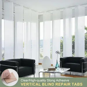 60 Pcs Vertical Blind Repair Tabs, Clear Vertical Blinds Replacement Parts Fixers Kit, Vertical Blinds Replacement Slats