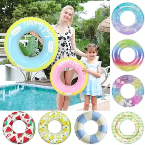 Inflatable Pool Floats, Pool Tube Rings, Swim Tubes, Floaties Toys, Beach Swimming Party Toys for Kids and Adults