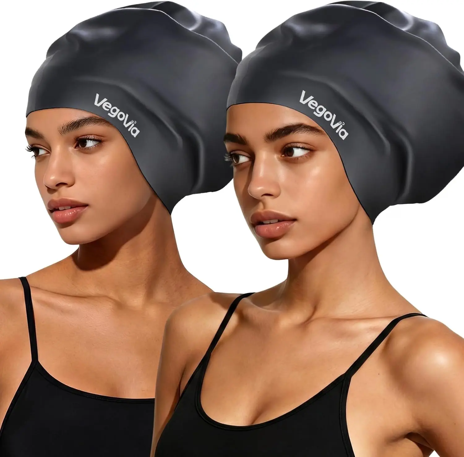 Large Swim Cap for Braids and Dreadlocks, Waterproof Silicone Swimming Cap for Women Men Adult Long Hair to Keep Hair Dry