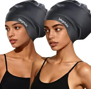Large Swim Cap for Braids and Dreadlocks, Waterproof Silicone Swimming Cap for Women Men Adult Long Hair to Keep Hair Dry