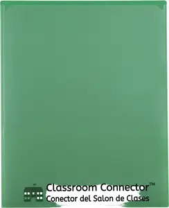 C-Line Classroom Connector School-to-Home Folders, Green, 25 per Box (32003)