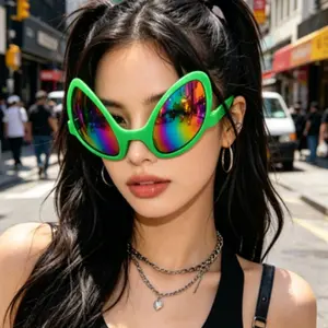 Novelty Alien-Shaped Party Sunglasses, Multi-Color Festive & Daily Cosplay Costume Decor Accessories