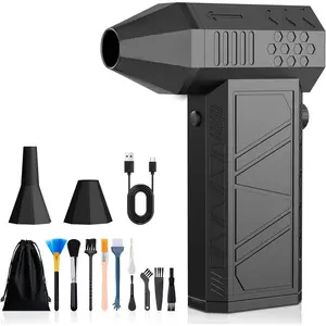 Compressed Air Duster, 130000RPM Electric Air Duster, Powerful Air Pump for Inflatables,8000mAh Dust Blower for Computer, Keyboard,House,Outdoor and Car,Air Blower Gun,Dust Rain Snow Removal