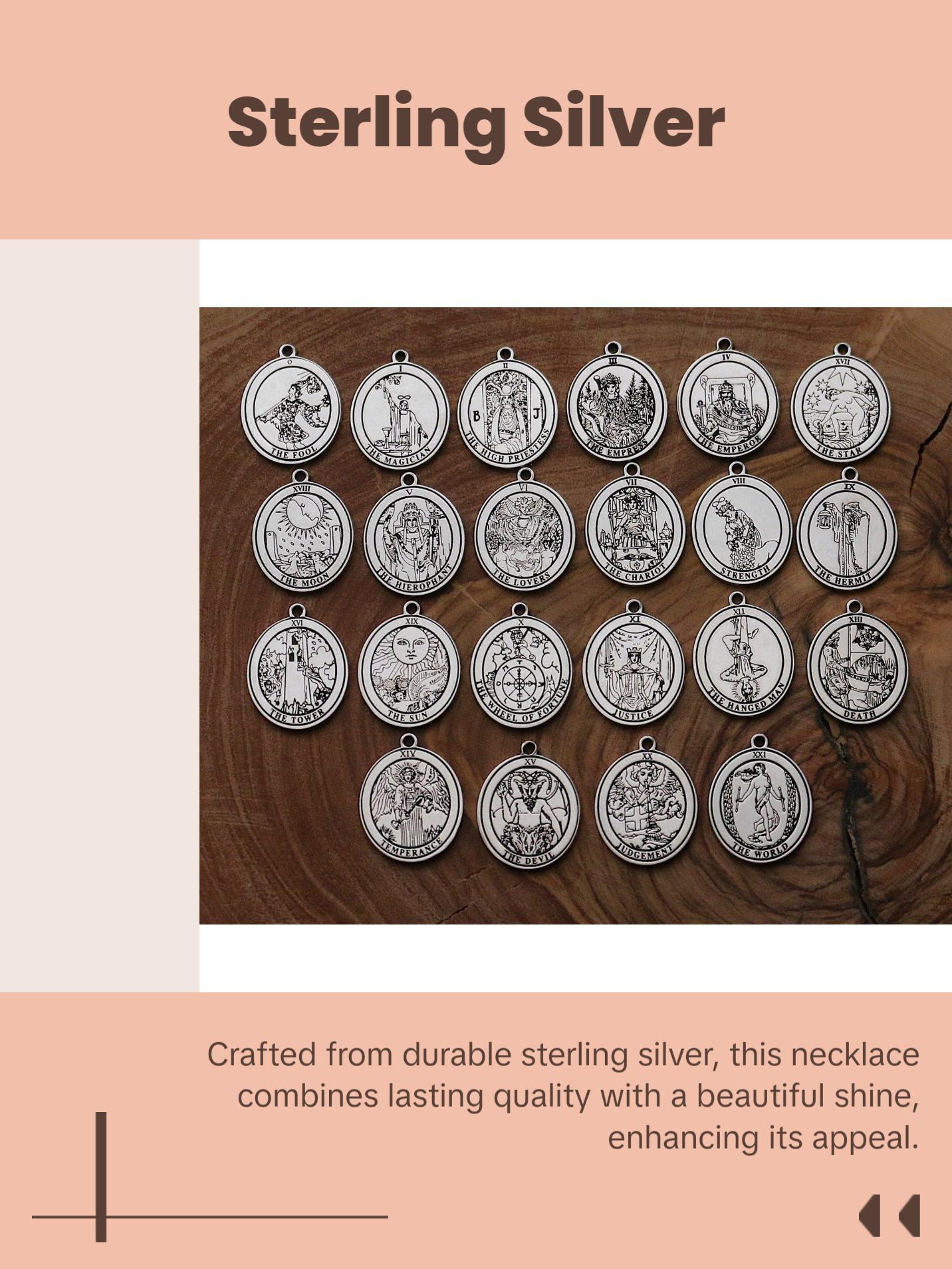 Round The Sun Tarot Card Necklace