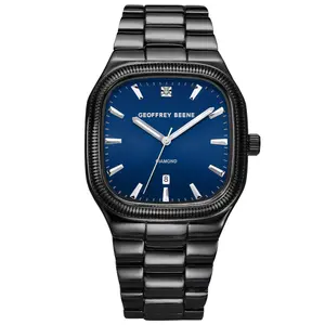 Geoffrey Beene Men's Square Stainless Steel | Square | 39 MM