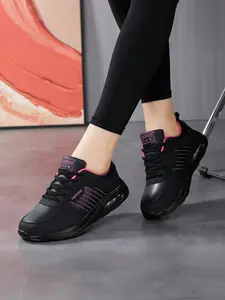 Women's Cushioned Casual Sports Shoes, Anti-Slip Wear-Resistant, Thick Sole Height Increase, High Elastic Shock Absorption