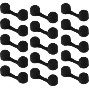50Pcs Nose Plug Filter, Disposable Nose Filters for Dust, Bulk Softness Sponge Nostril Filters, Nose Plug for Allergies, for Women Men Sunless Spray Tanning Outdoor Dust Construction Areas (Black)
