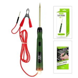 Compact Pen-Style Car Circuit Tester - Bulb, Digital Display, Positive-Negative Voltage Detection Tool for OBD System